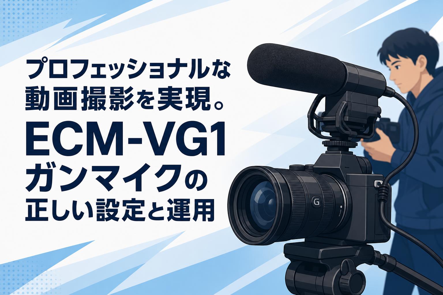 プロフェッショナルな動画撮影を実現。ECM-VG1ガンマイクの正しい設定