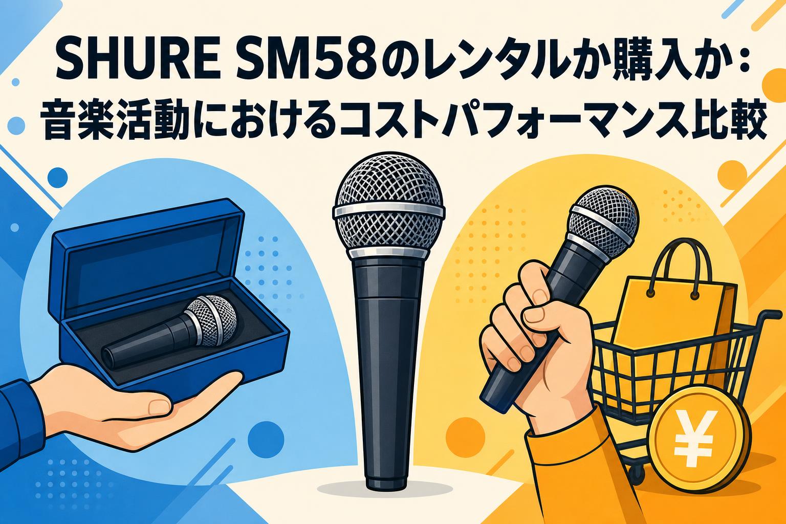 SHURE SM58のレンタルか購入か：音楽活動におけるコストパフォーマンス