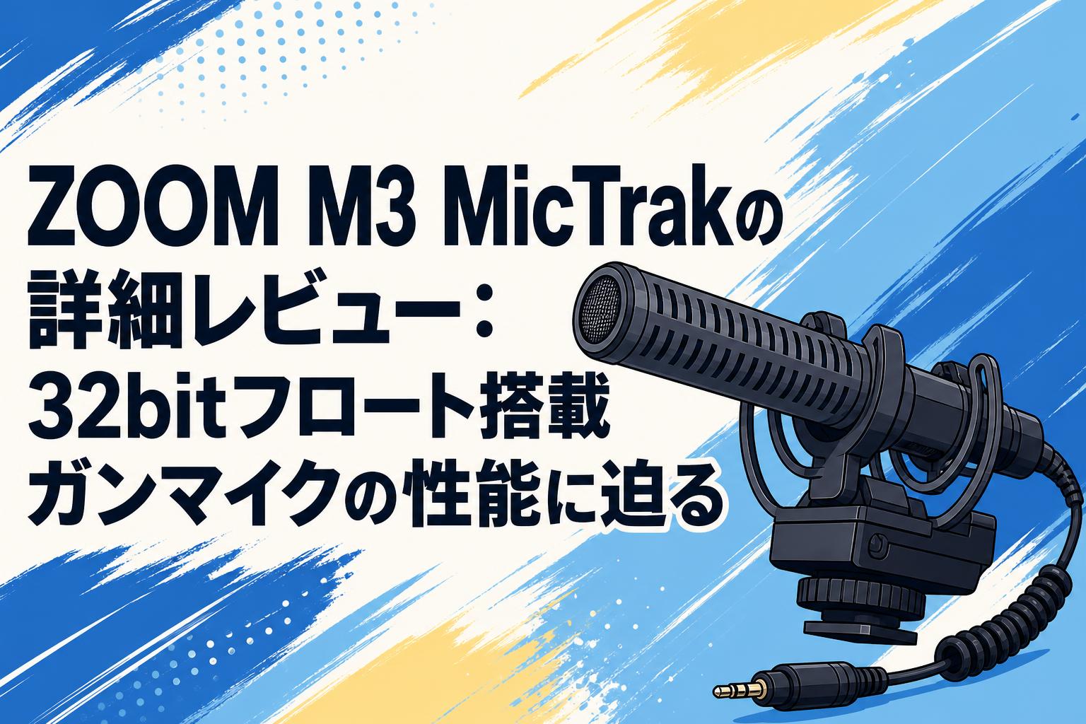 ZOOM M3 MicTrakの詳細レビュー：32bitフロート搭載ガンマイクの性能に