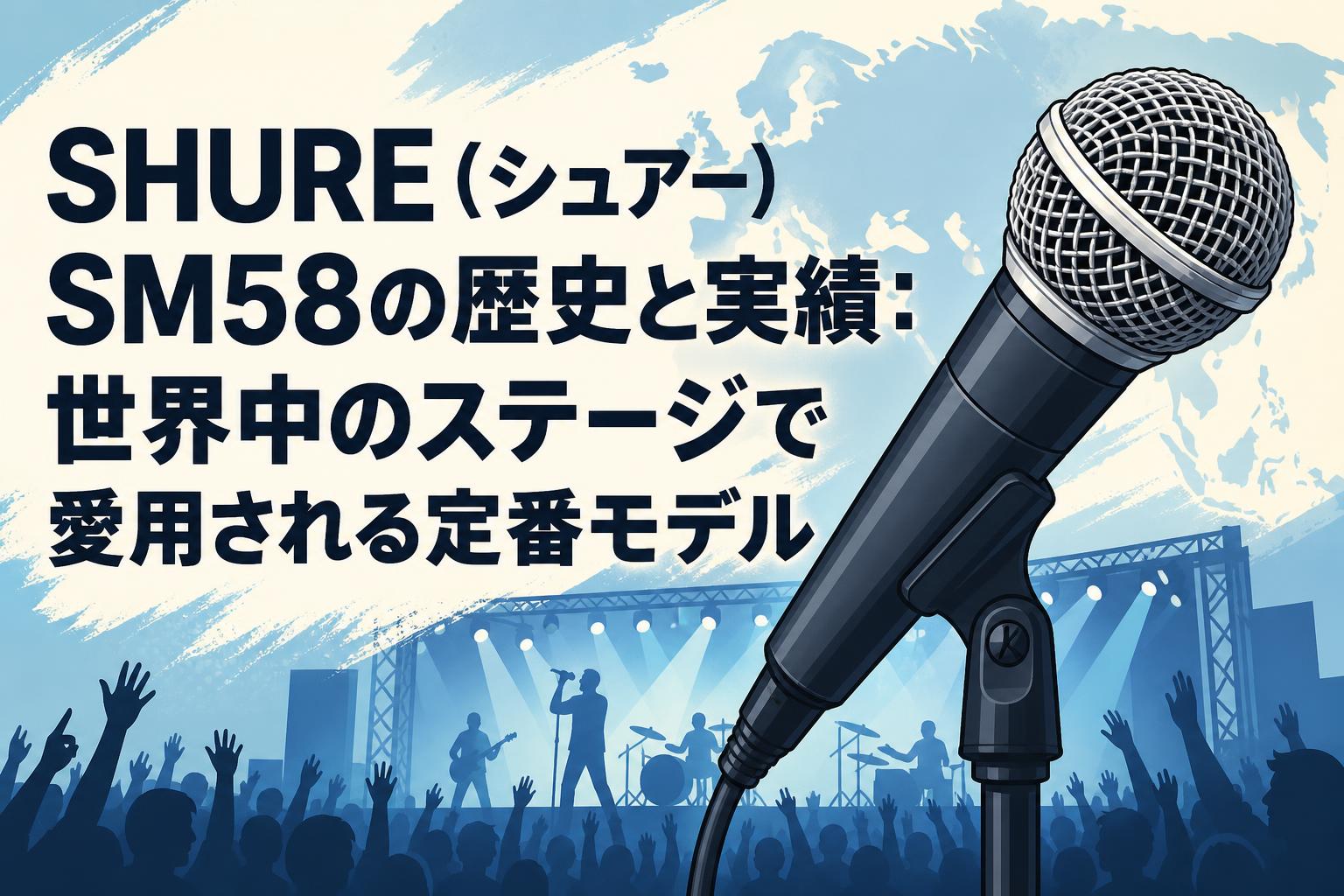 SHURE（シュアー）SM58の歴史と実績：世界中のステージで愛用される