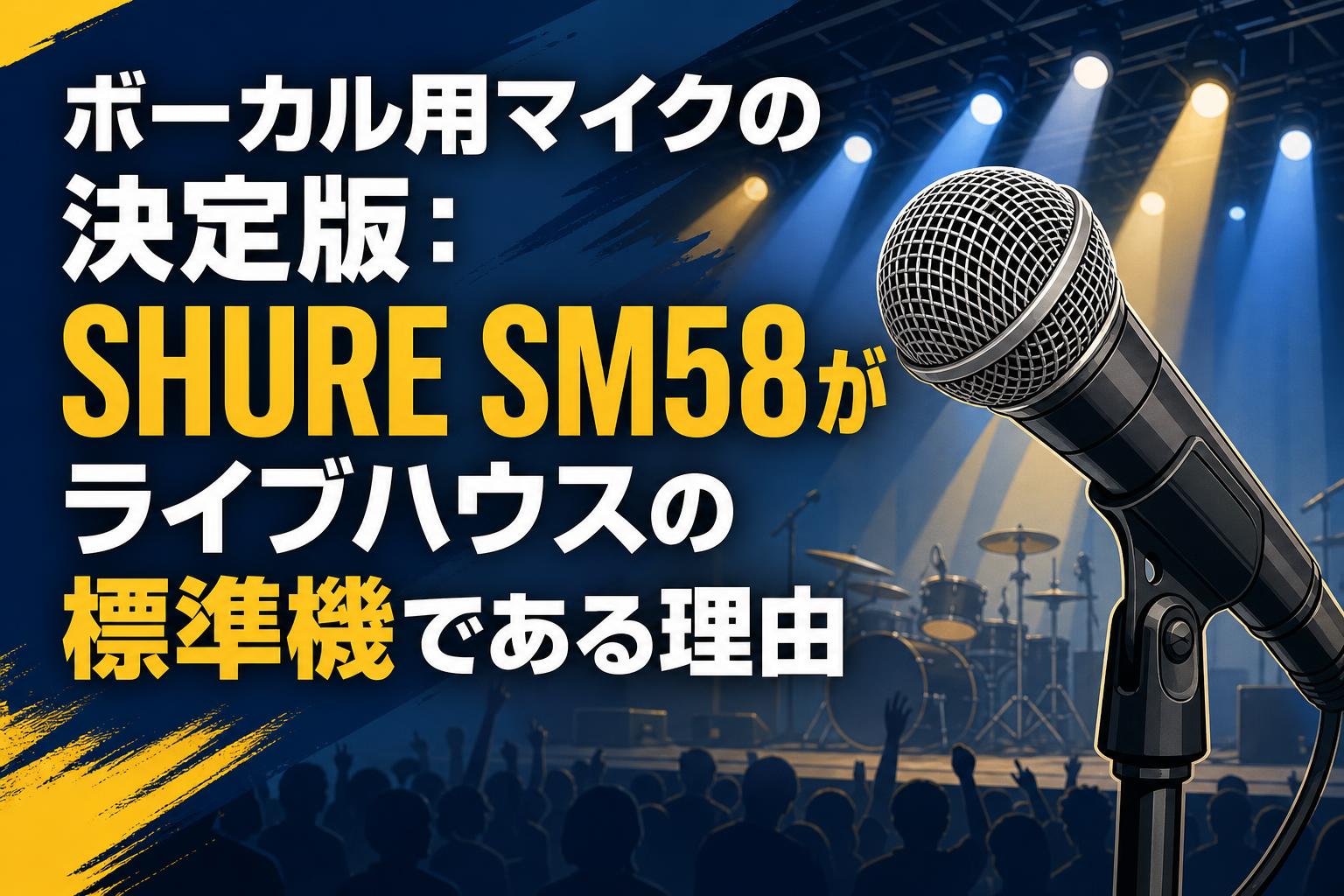 ボーカル用マイクの決定版：SHURE SM58がライブハウスの標準機である