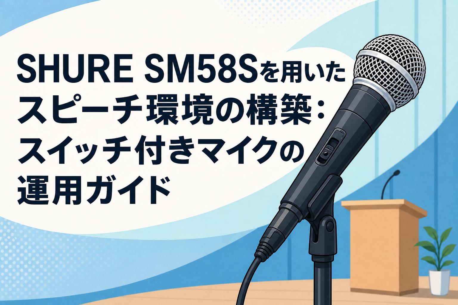 SHURE SM58Sを用いたスピーチ環境の構築：スイッチ付きマイクの運用
