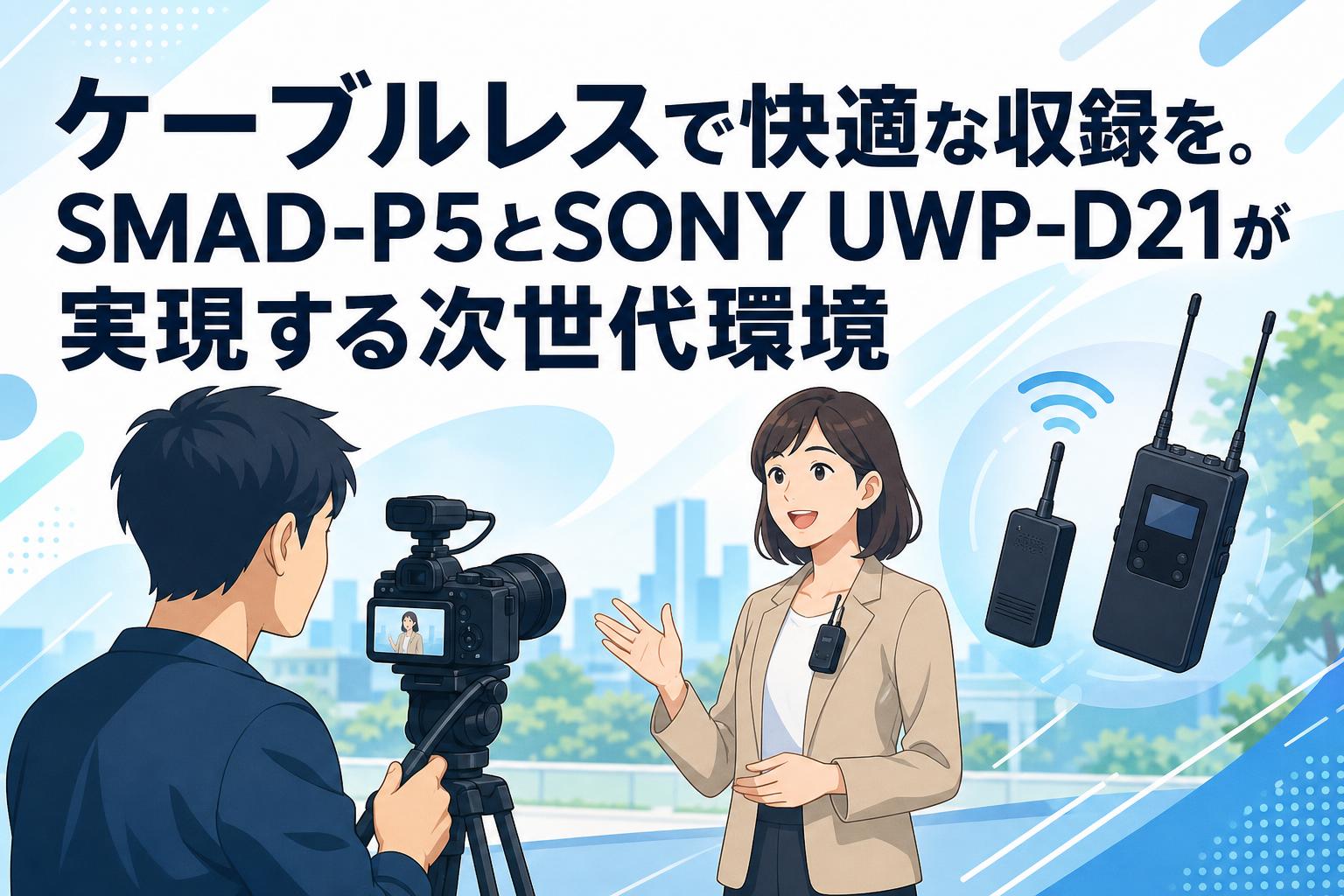 ケーブルレスで快適な収録を。SMAD-P5とSONY UWP-D21が実現する次世代