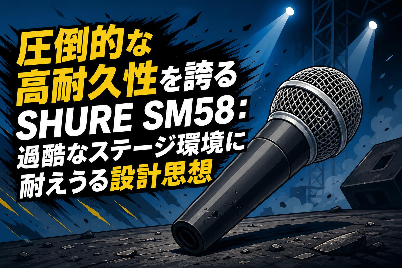 SHURE U4D/SM58、動作確認済み。良い品。 圧倒的な高耐久性を誇るSHURE SM58：過酷なステージ環境に耐えうる設計