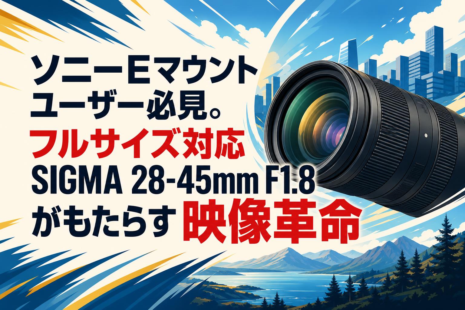 ソニーEマウントユーザー必見。フルサイズ対応SIGMA 28-45mm F1.8が