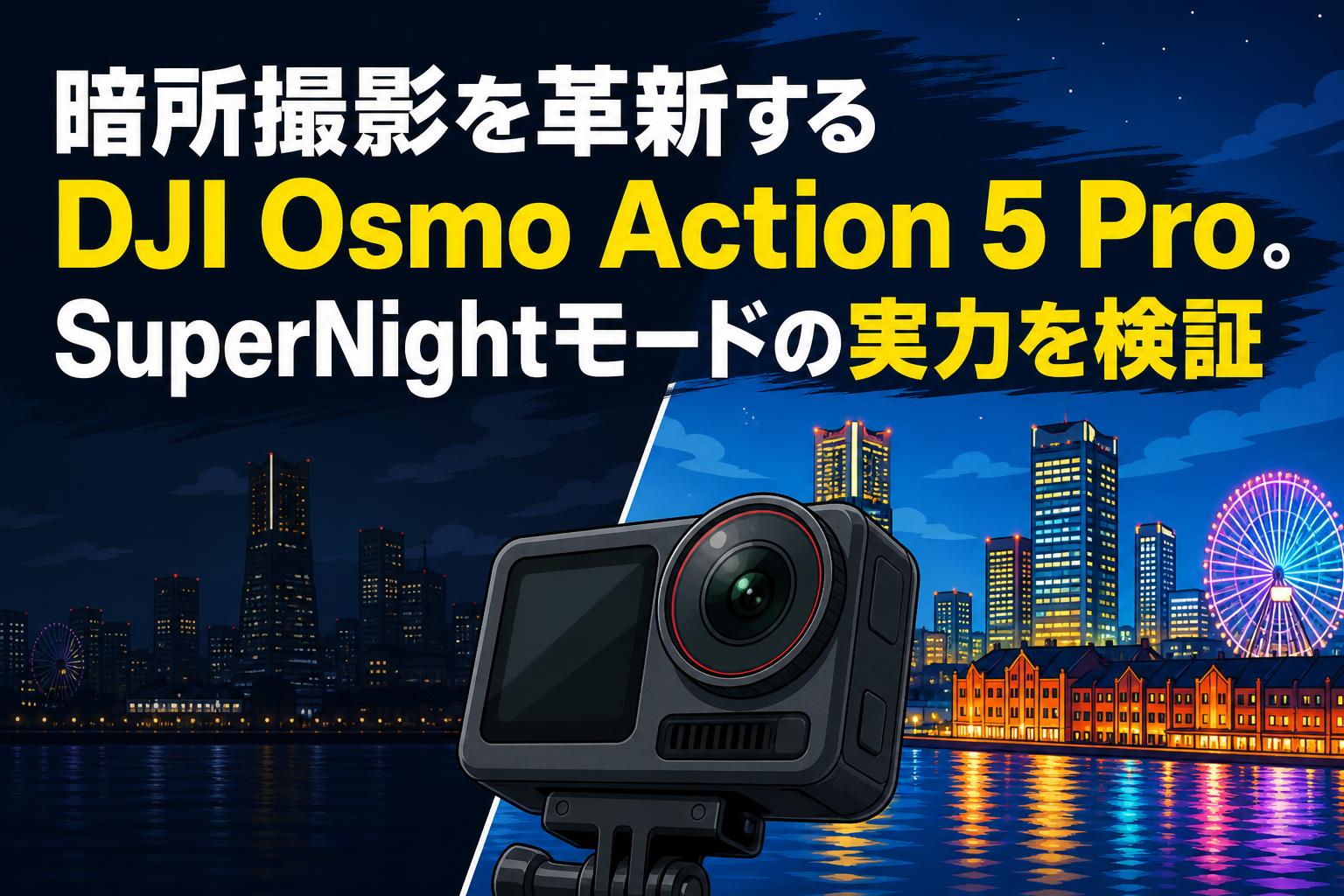 暗所撮影を革新するDJI Osmo Action 5 Pro。SuperNightモードの実力を