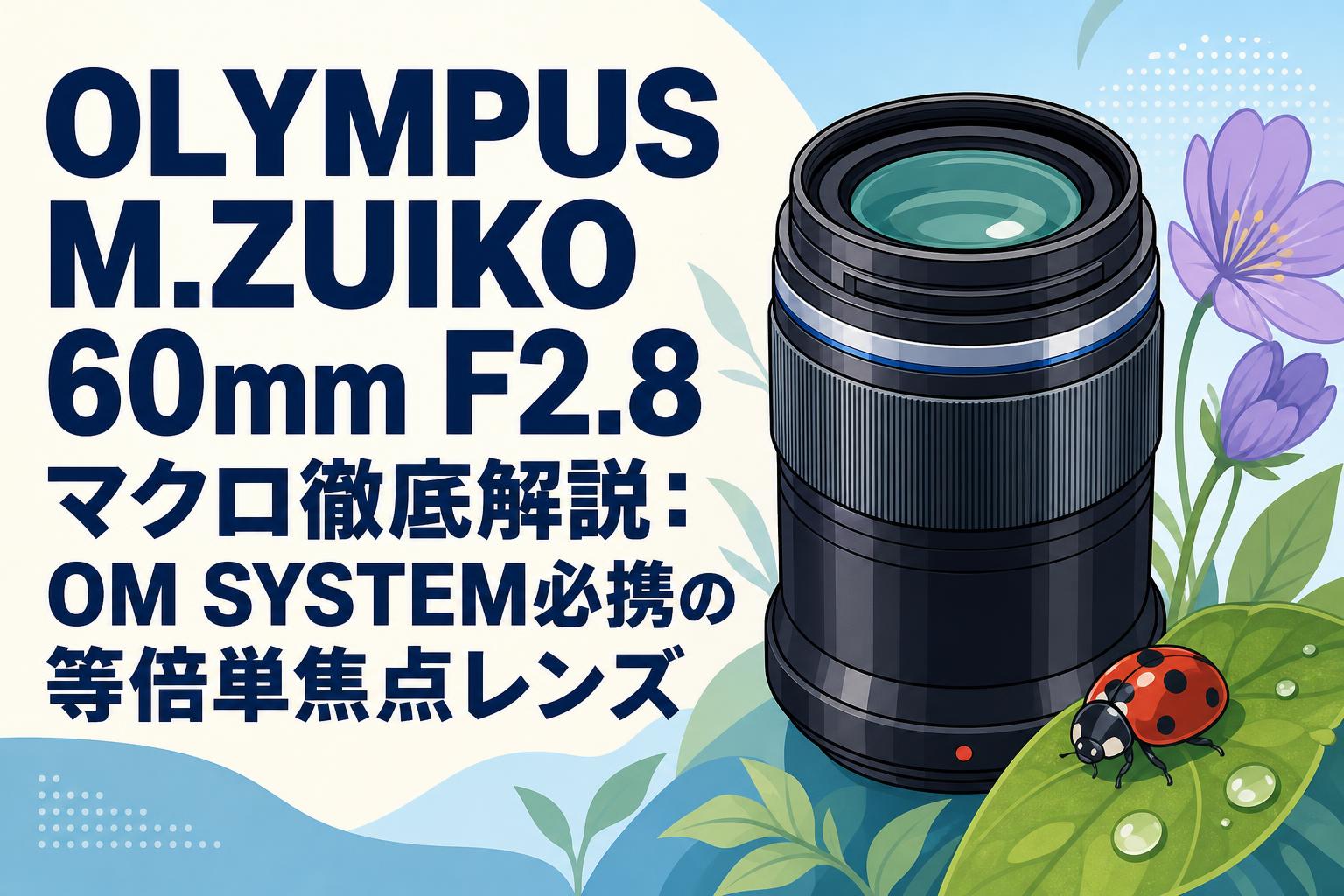 OLYMPUS 60mm マクロ レンズフード付 OLYMPUS M.ZUIKO 60mm F2.8 マクロ徹底解説：OM SYSTEM必携の等倍単