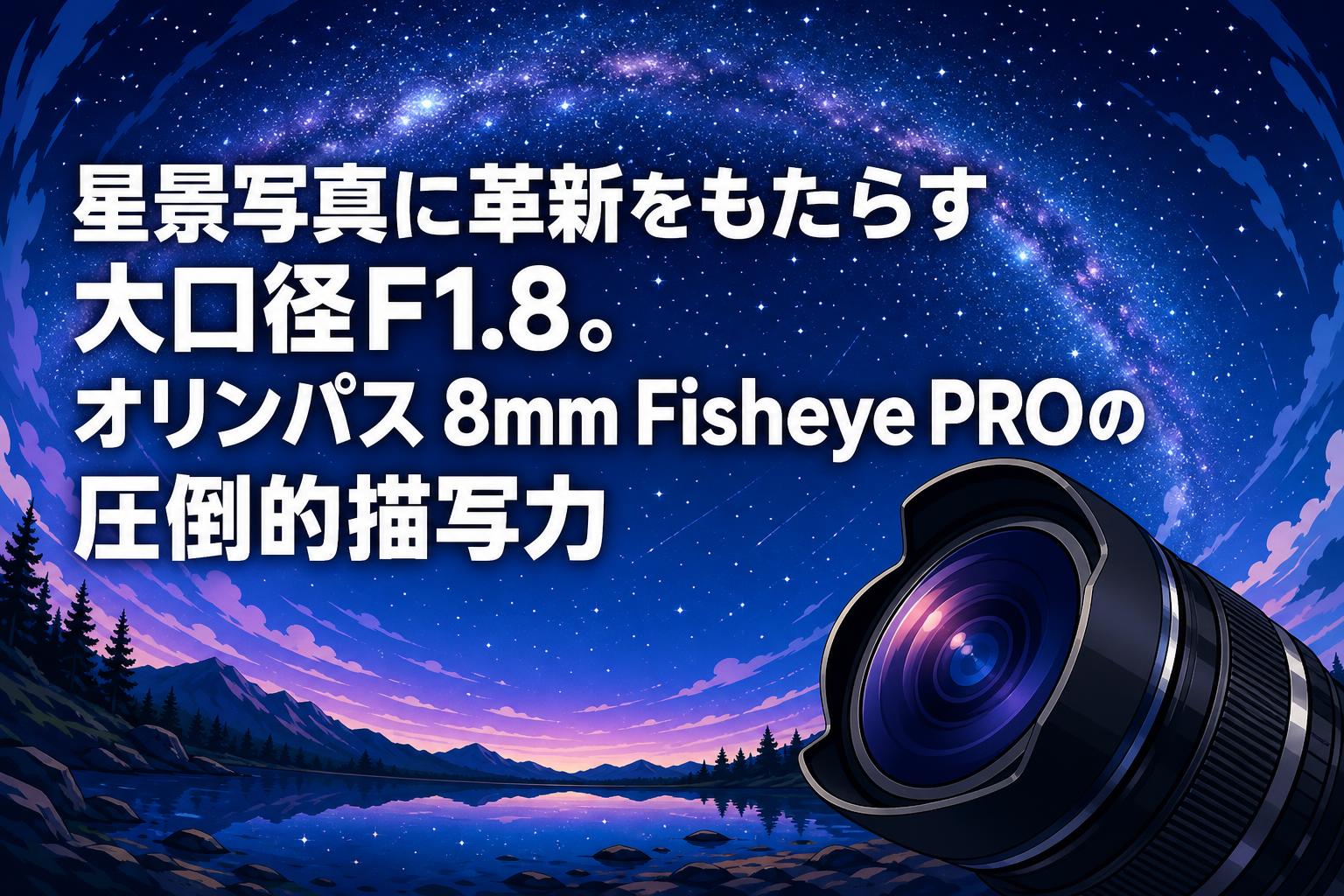 星景写真に革新をもたらす大口径F1.8。オリンパス 8mm Fisheye PROの