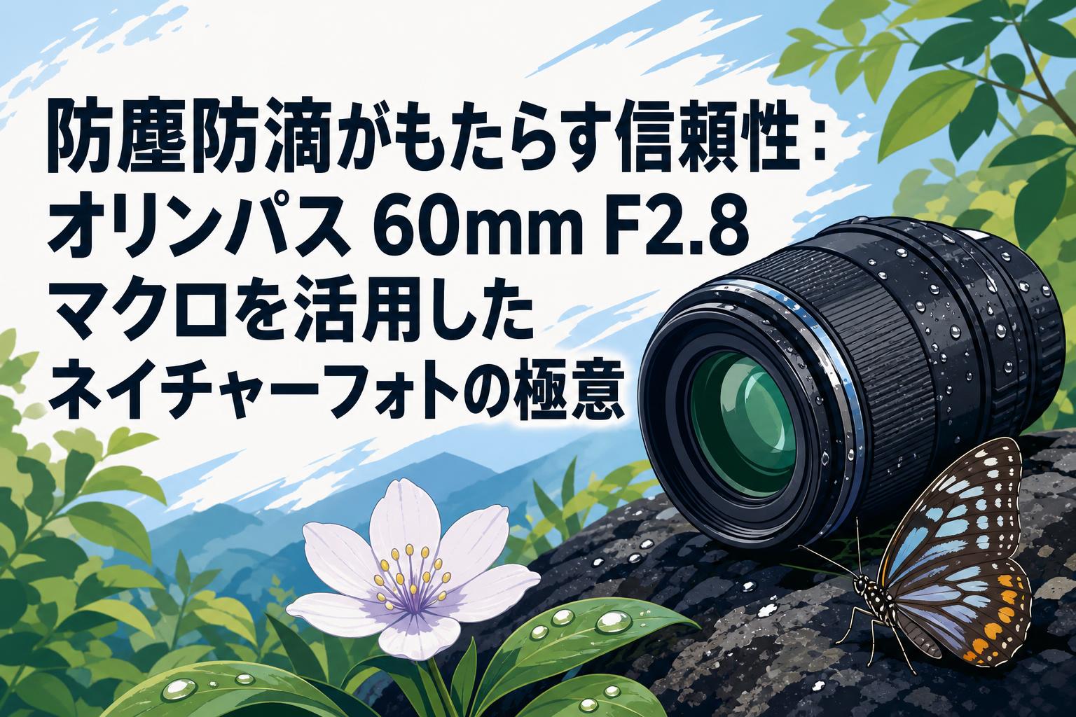 防塵防滴がもたらす信頼性：オリンパス 60mm F2.8 マクロを活用した
