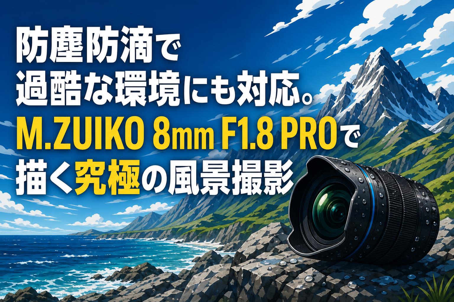 防塵防滴で過酷な環境にも対応。M.ZUIKO 8mm F1.8 PROで描く究極の風景