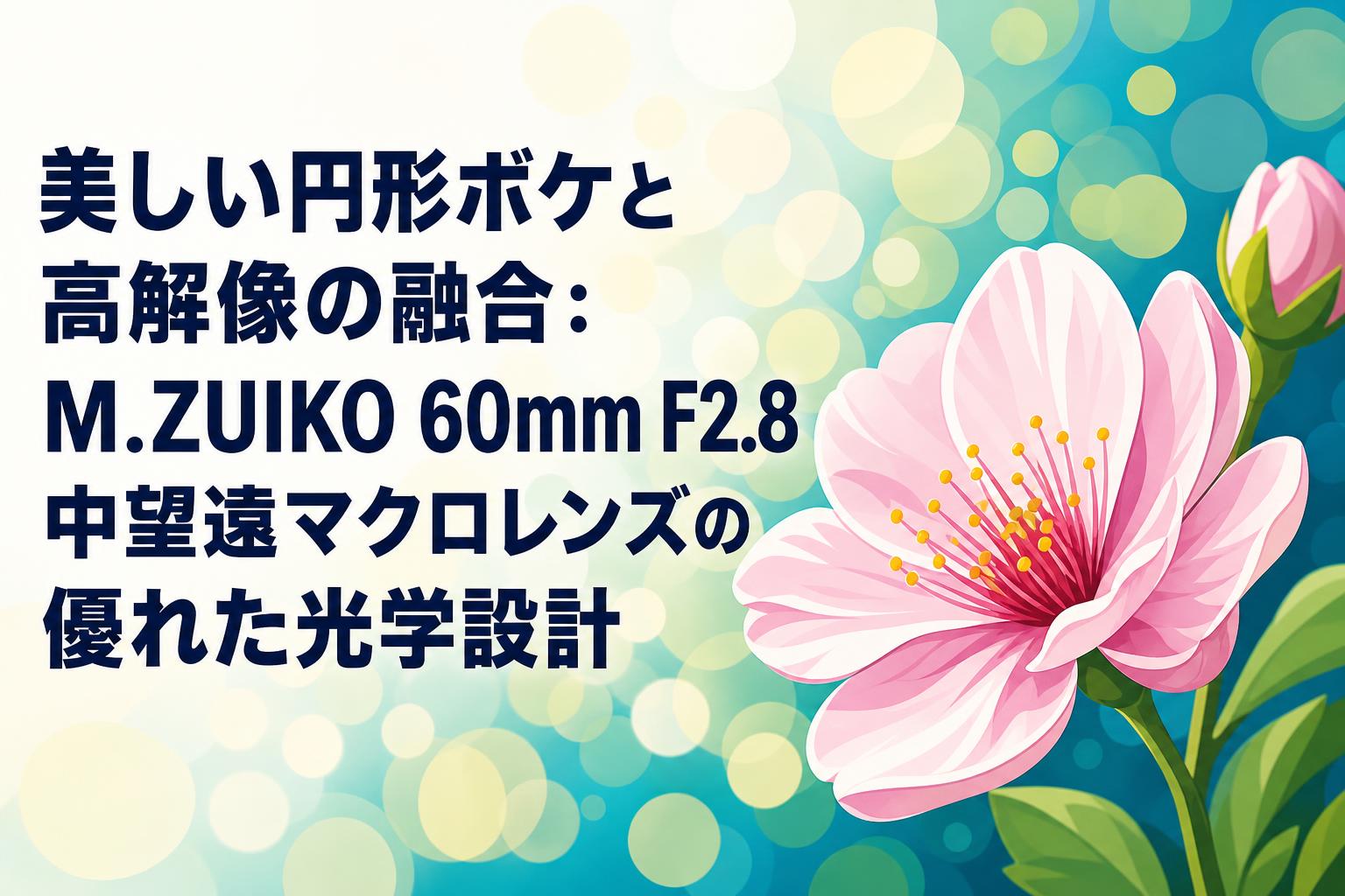 美しい円形ボケと高解像の融合：M.ZUIKO 60mm F2.8 中望遠マクロレンズ