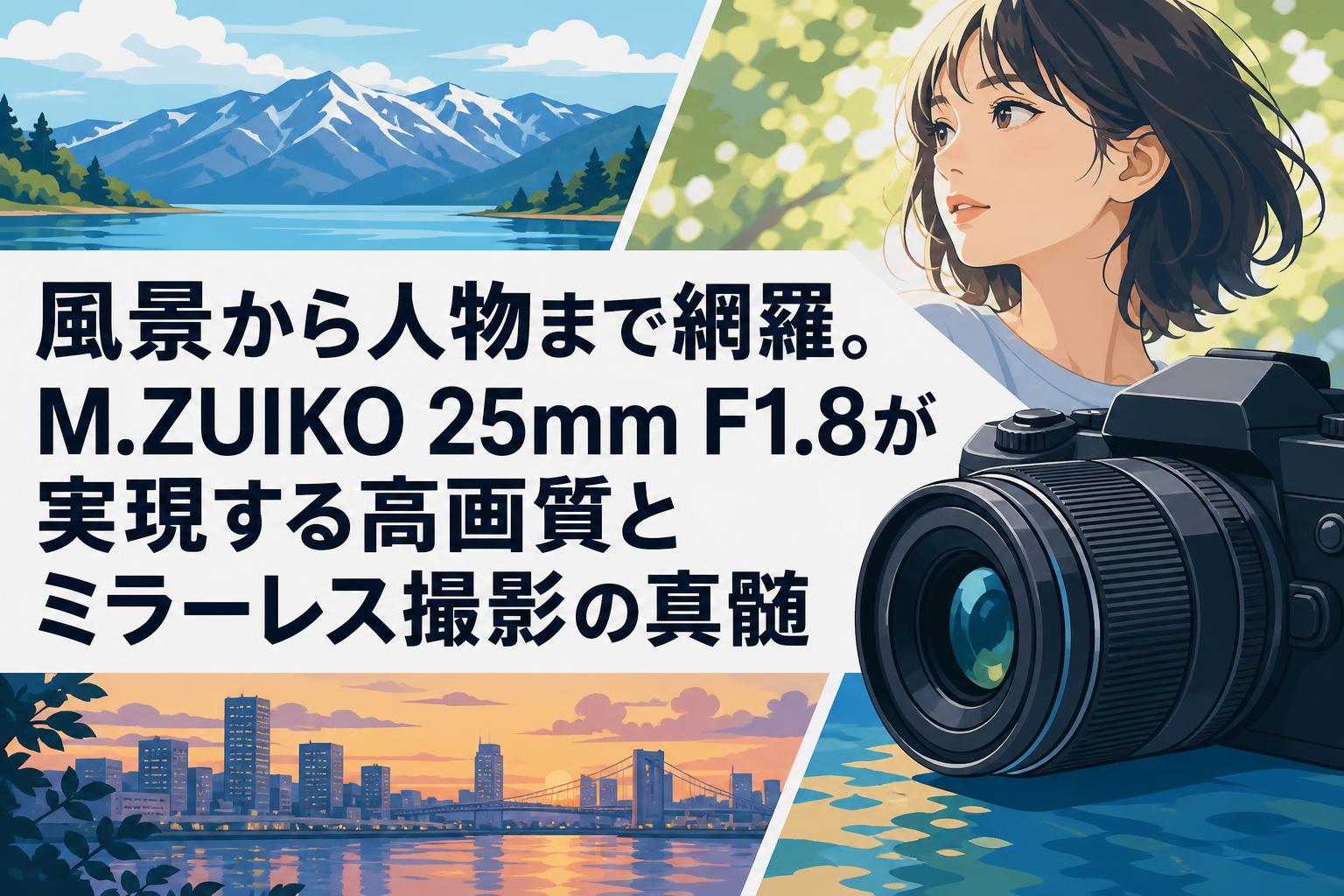 風景から人物まで網羅。M.ZUIKO 25mm F1.8が実現する高画質とミラー