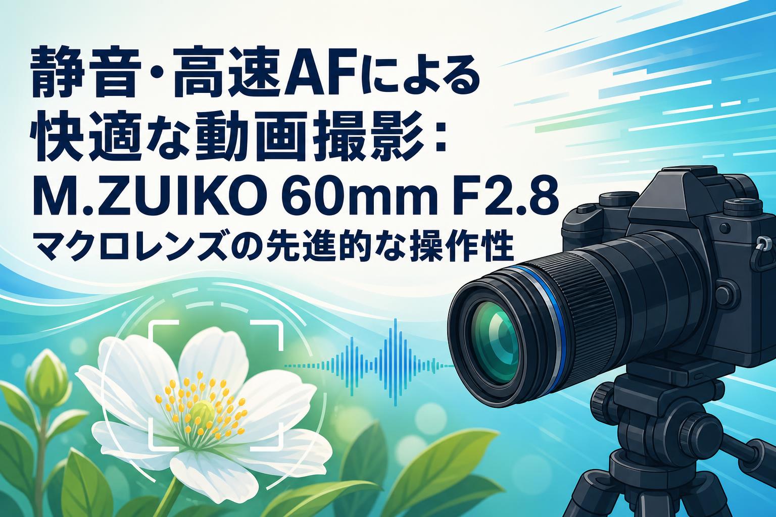 静音・高速AFによる快適な動画撮影：M.ZUIKO 60mm F2.8 マクロレンズの