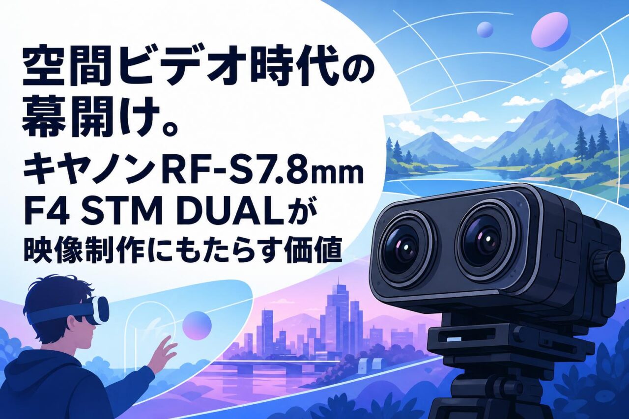 空間ビデオ時代の幕開け。キヤノンRF-S7.8mm F4 STM DUALが映像制作に