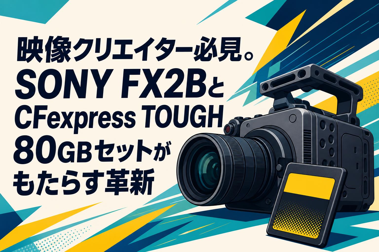 FujifilmとSonyのコンパクトデジタルカメラセット 映像クリエイター必見。SONY FX2BとCFexpress TOUGH 80GBセットが