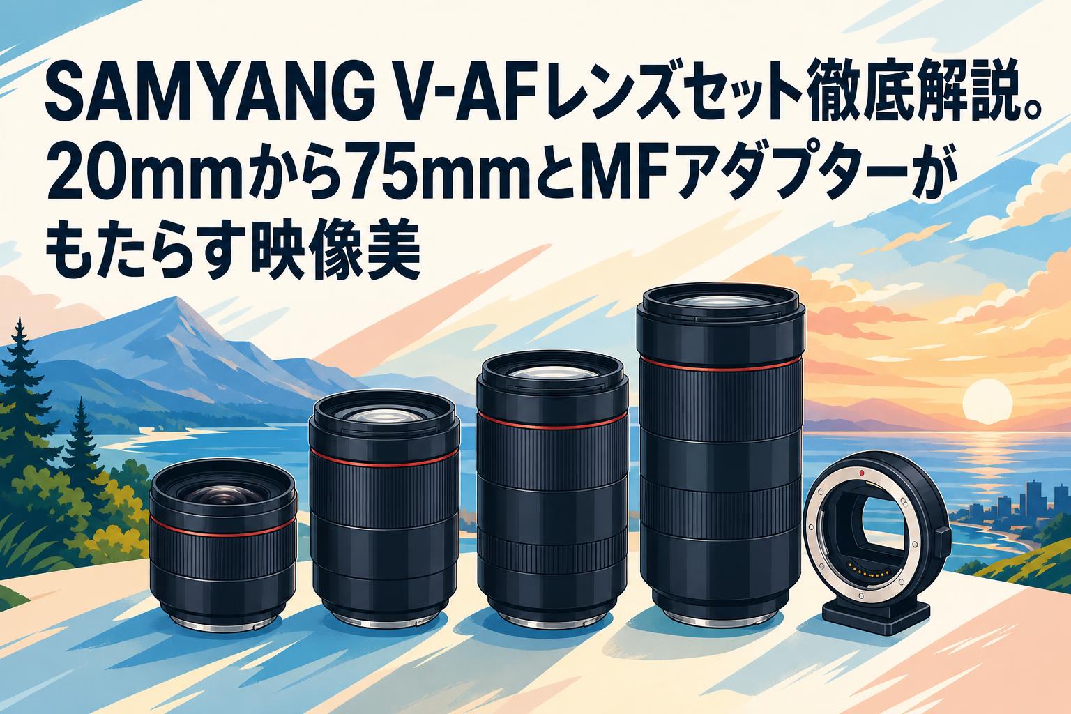 SAMYANG V-AFレンズセット徹底解説。20mmから75mmとMFアダプターが