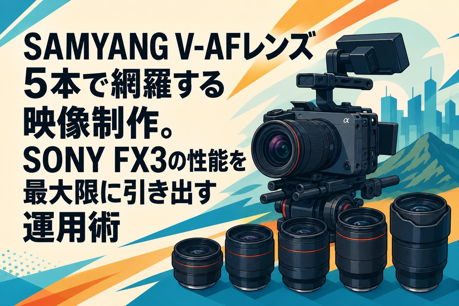 SAMYANG V-AFレンズ5本で網羅する映像制作。SONY FX3の性能を最大限に