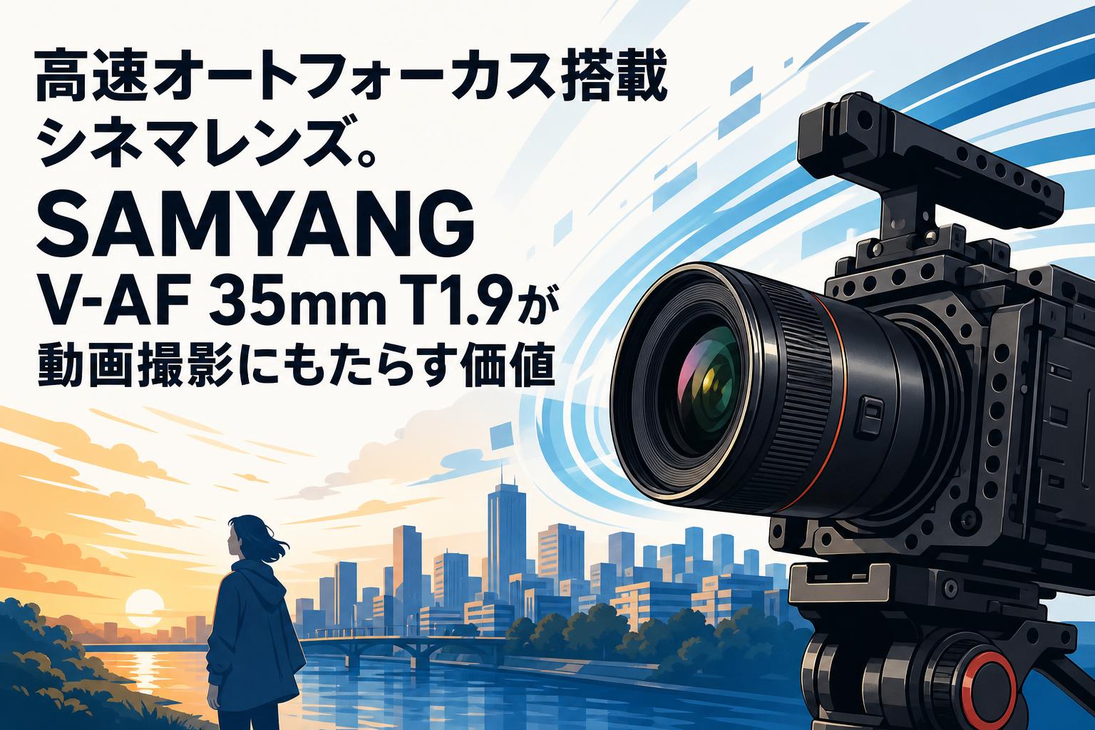 高速オートフォーカス搭載シネマレンズ。SAMYANG V-AF 35mm T1.9が動画
