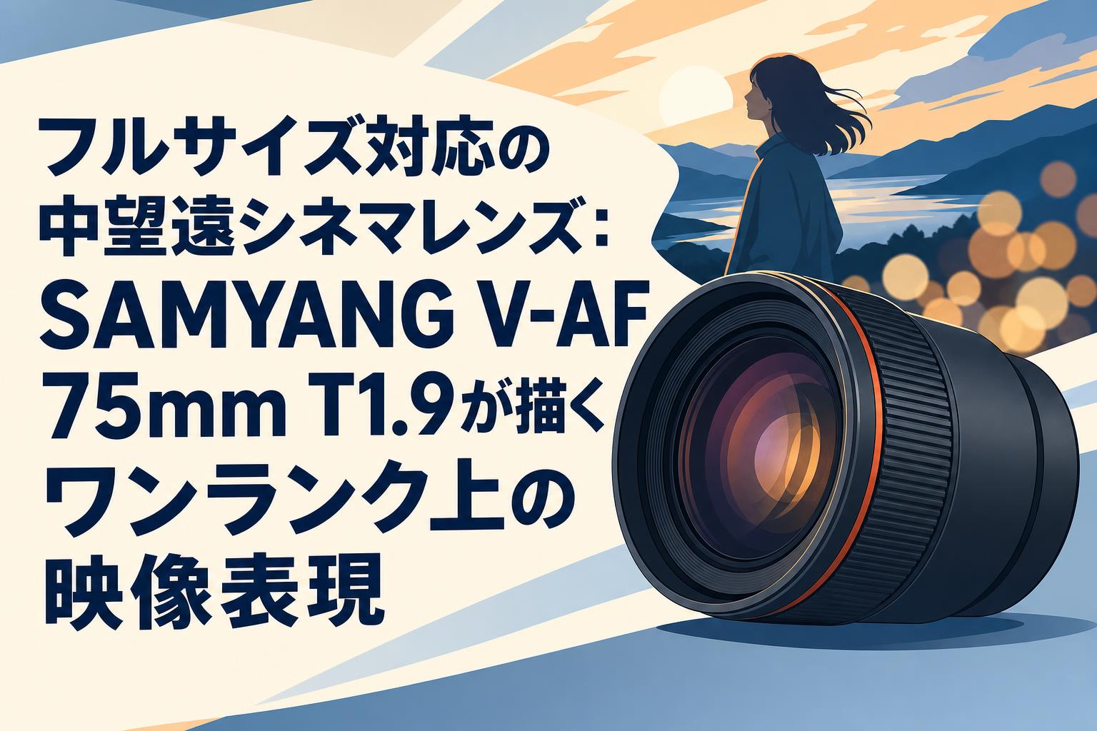 SG-image 75mm T1.4 追風 シネマレンズ ほぼ新品 定価10万 フルサイズ対応の中望遠シネマレンズ：SAMYANG V-AF 75mm T1.9が描く