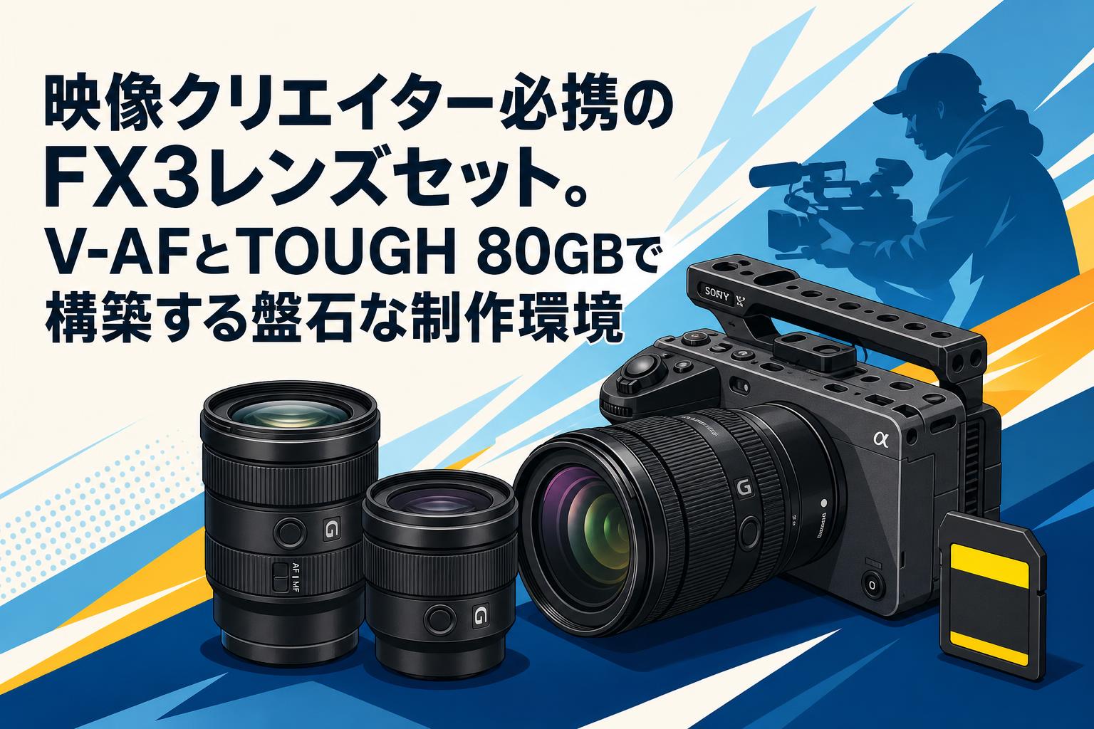 映像クリエイター必携のFX3レンズセット。V-AFとTOUGH 80GBで構築する