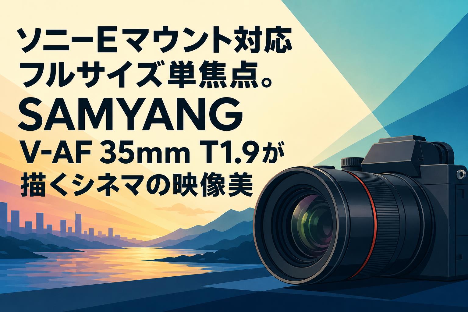 ソニーEマウント対応フルサイズ単焦点。SAMYANG V-AF 35mm T1.9が描く
