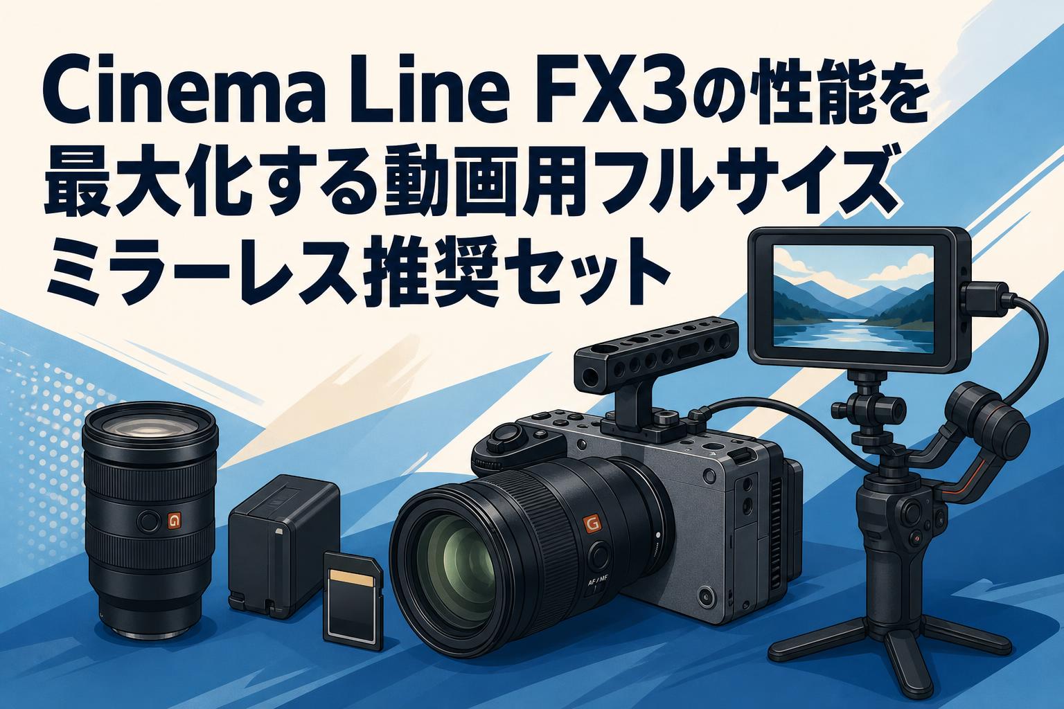 SONY Cinema Line FX3 ミラーレス一眼 Cinema Line FX3の性能を最大化する動画用フルサイズミラーレス推奨