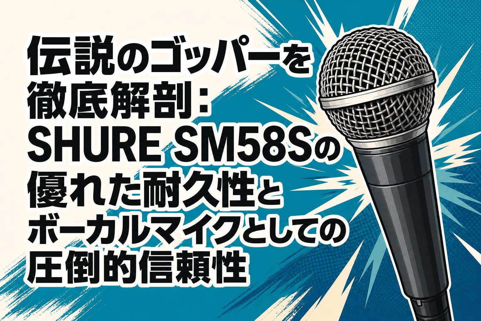 伝説のゴッパーを徹底解剖：SHURE SM58Sの優れた耐久性とボーカル