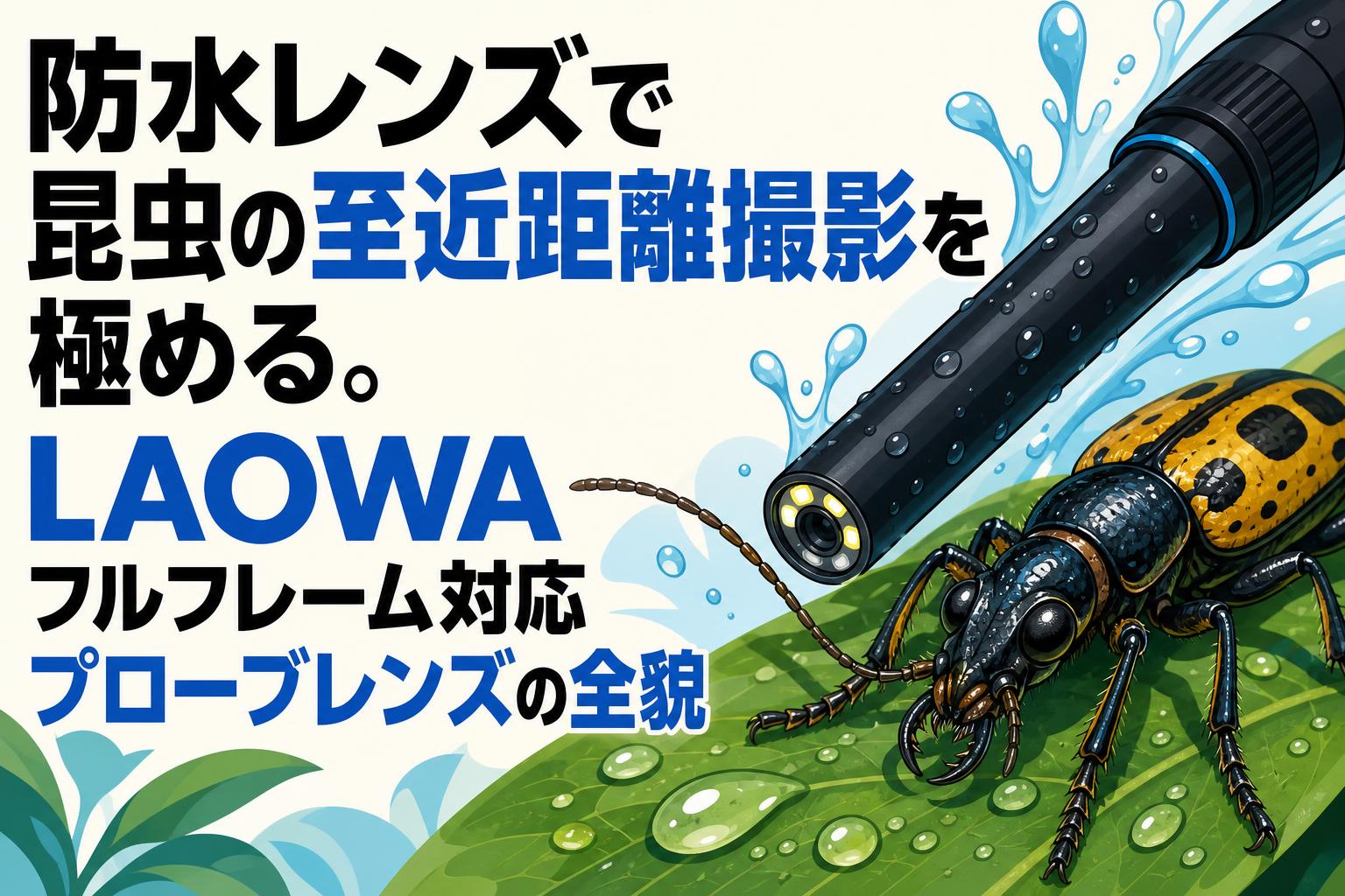 防水レンズで昆虫の至近距離撮影を極める。LAOWAフルフレーム対応