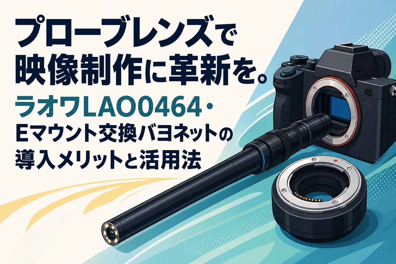 プローブレンズで映像制作に革新を。ラオワLAO0464・Eマウント交換