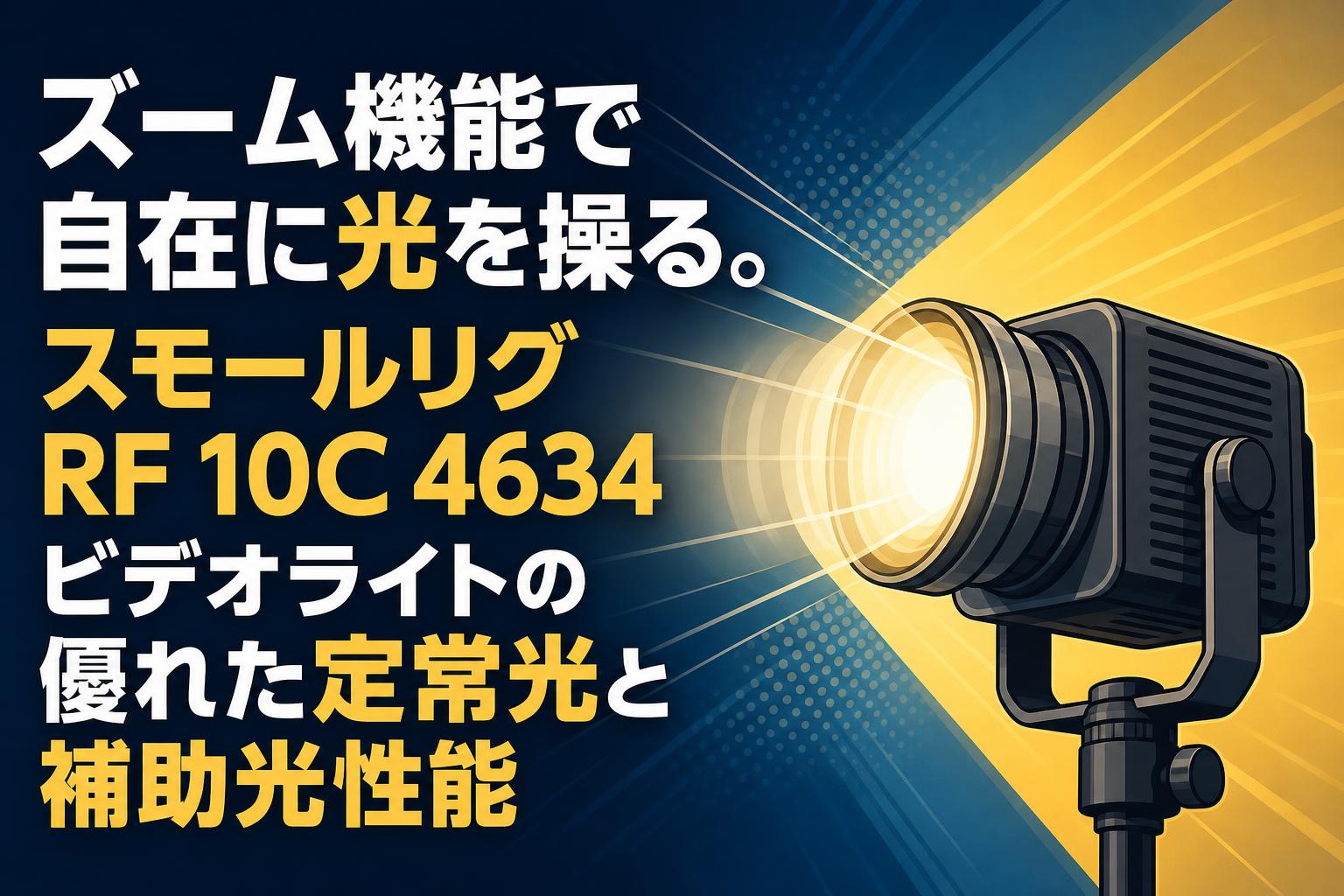 ズーム機能で自在に光を操る。スモールリグ RF 10C 4634 ビデオライトの優れた定常光と補助光性能 | PANDA TIMES（パンダタイムス）