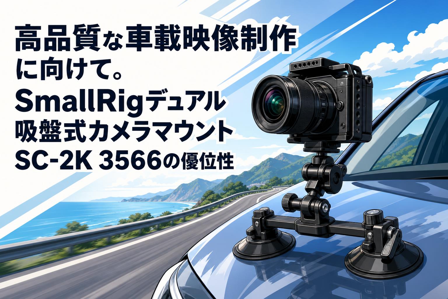 高品質な車載映像制作に向けて。SmallRigデュアル吸盤式カメラマウント