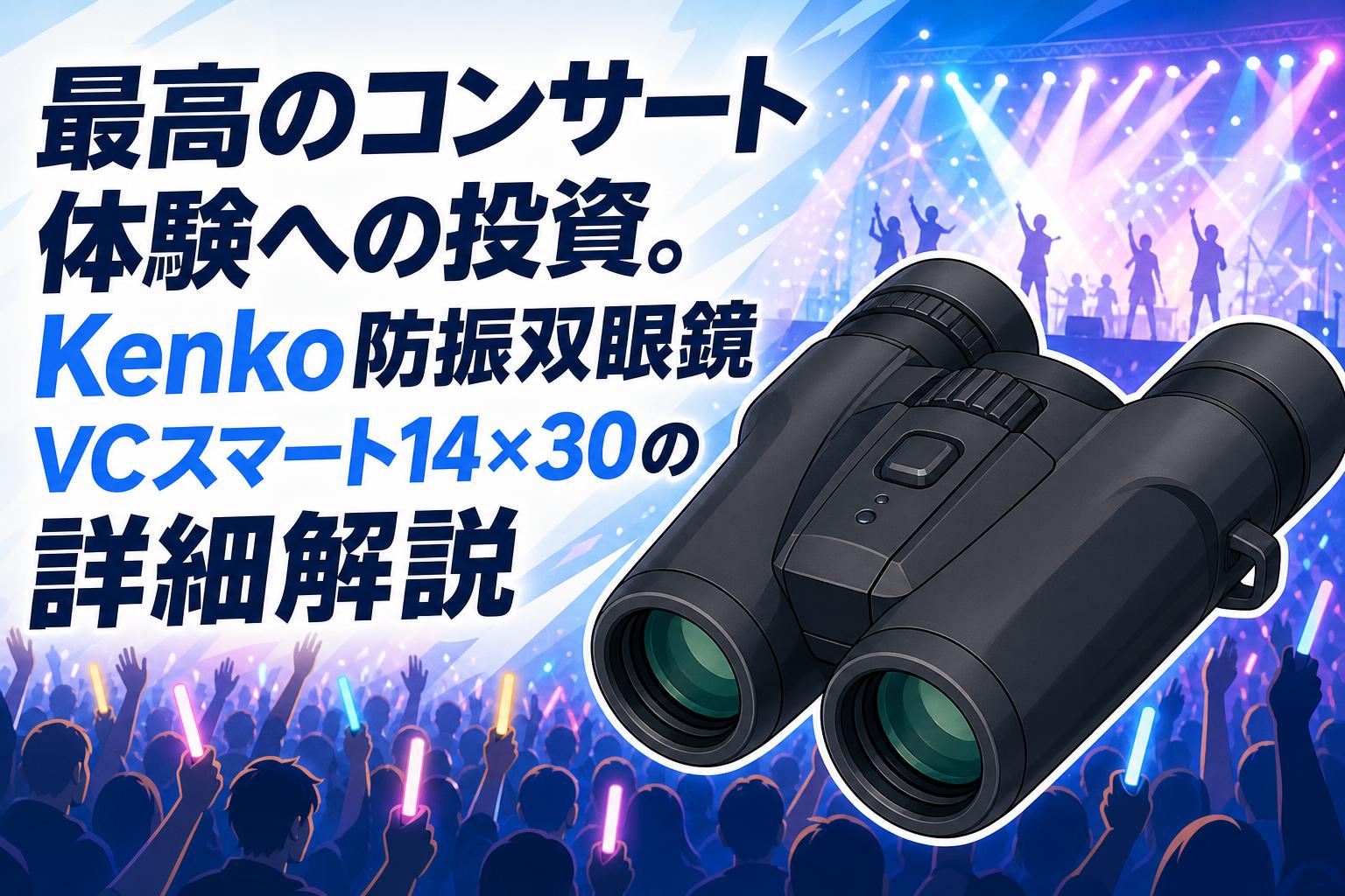最高のコンサート体験への投資。Kenko防振双眼鏡VCスマート14×30の詳細
