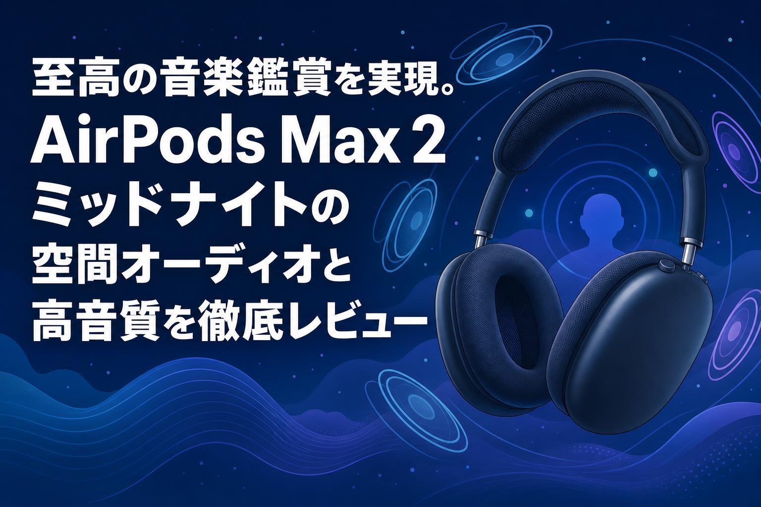 至高の音楽鑑賞を実現。AirPods Max 2 ミッドナイトの空間オーディオと 至高の音楽鑑賞を実現。AirPods Max 2 ミッドナイトの空間オーディオと