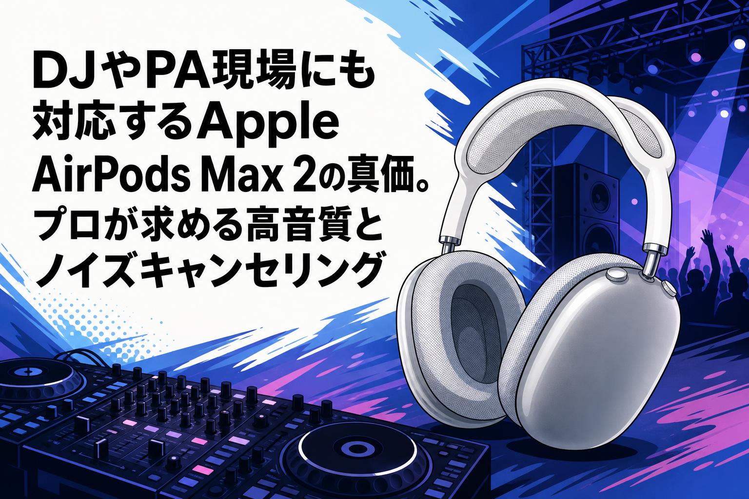 DJやPA現場にも対応するApple AirPods Max 2の真価。プロが求める高