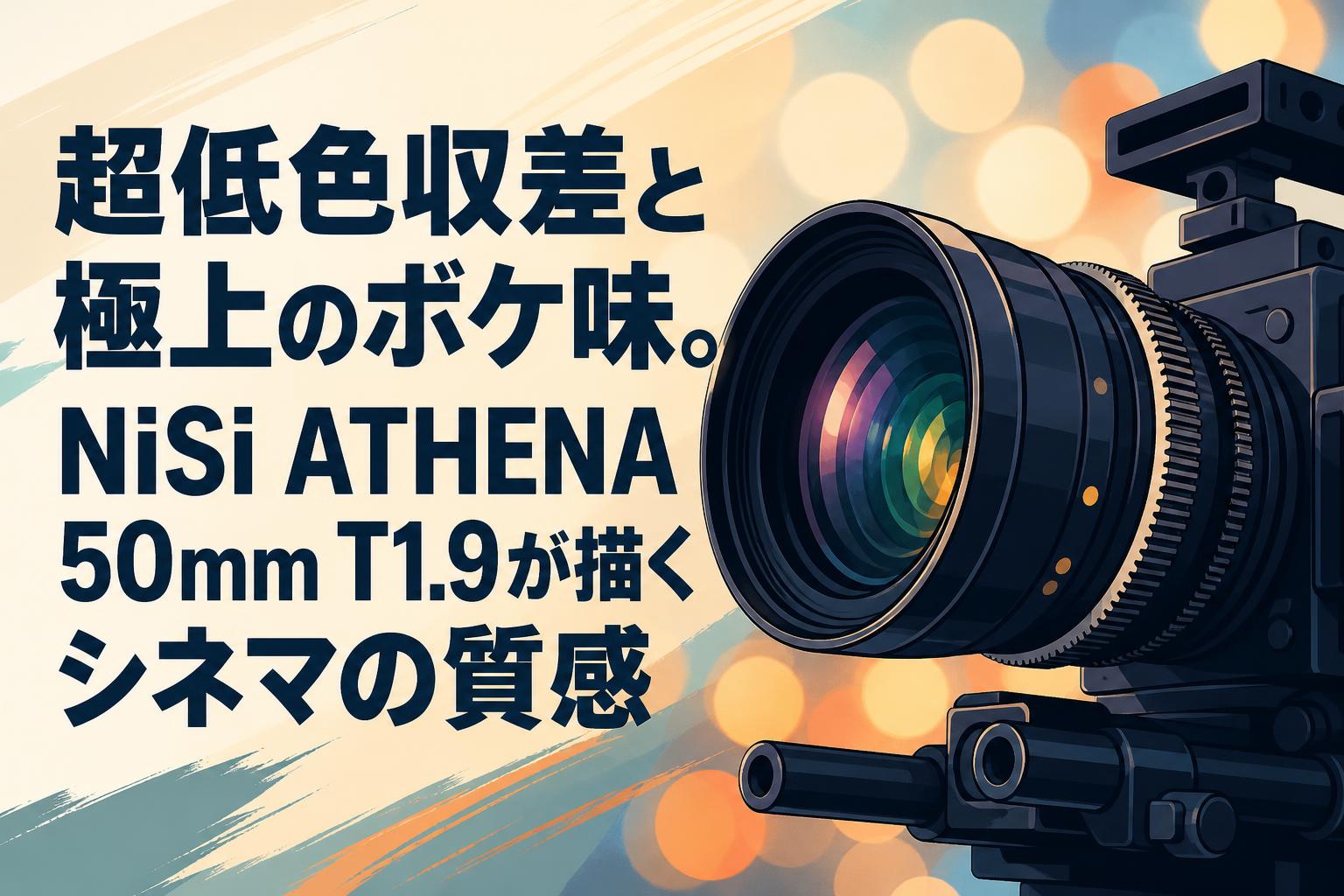 超低色収差と極上のボケ味。NiSi ATHENA 50mm T1.9が描くシネマの質感
