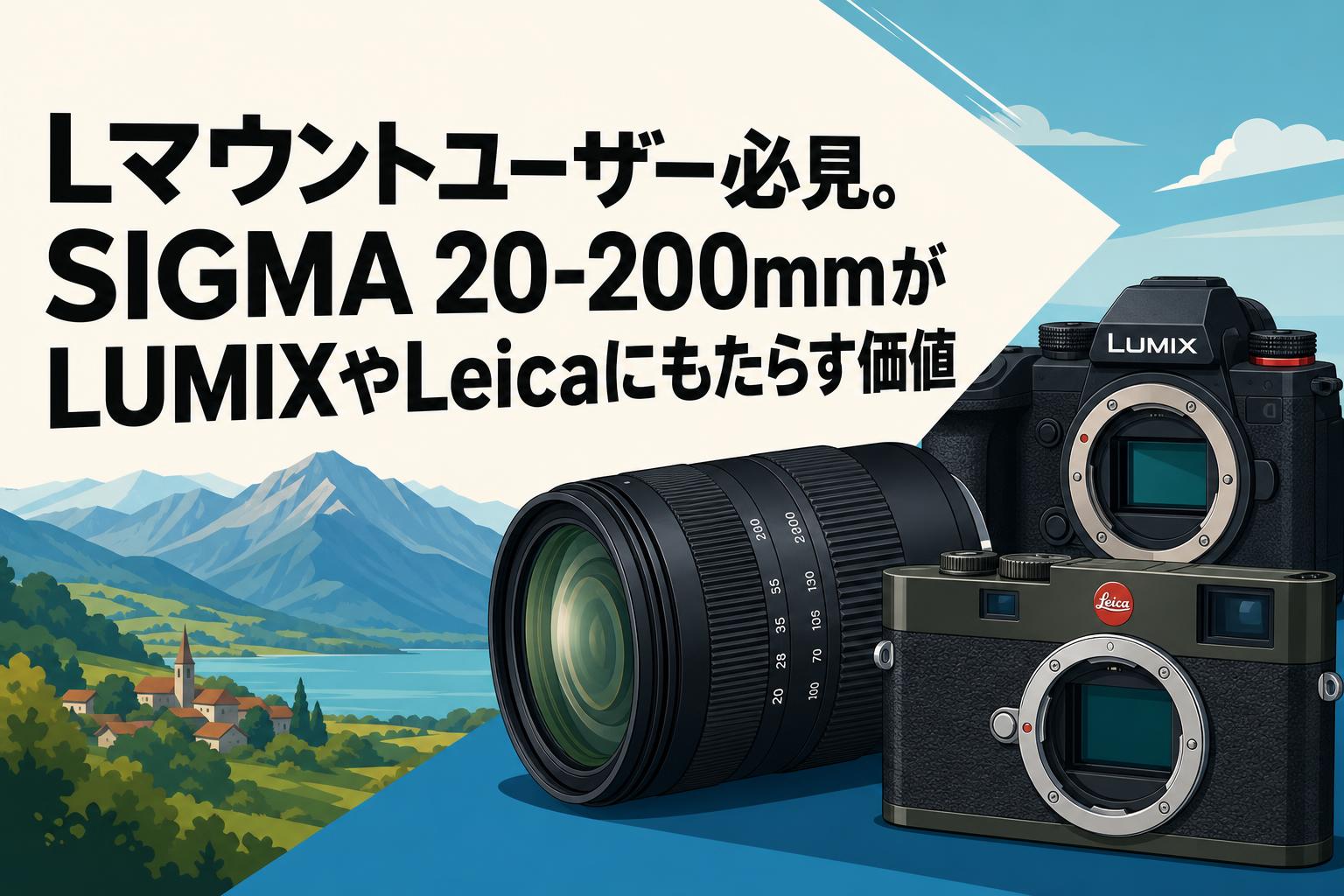Lマウントユーザー必見。SIGMA 20-200mmがLUMIXやLeicaにもたらす価値 