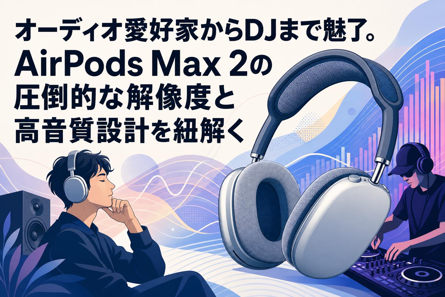 オーディオ愛好家からDJまで魅了。AirPods Max 2の圧倒的な解像度と高