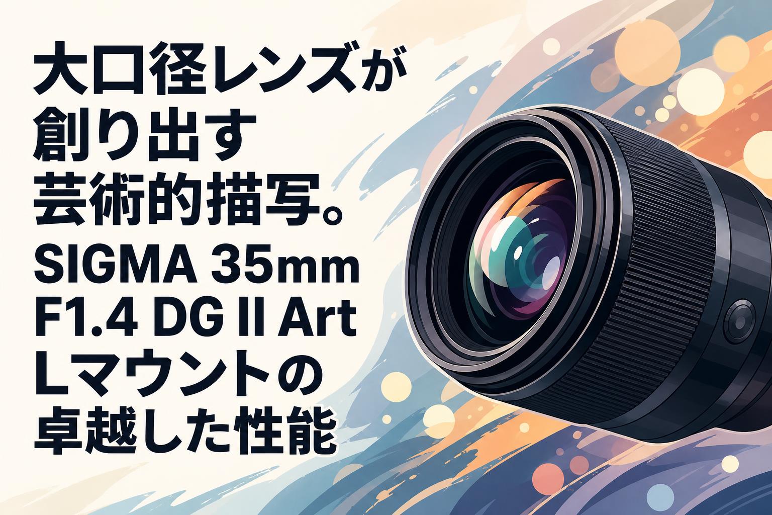 大口径レンズが創り出す芸術的描写。SIGMA 35mm F1.4 DG II Art L