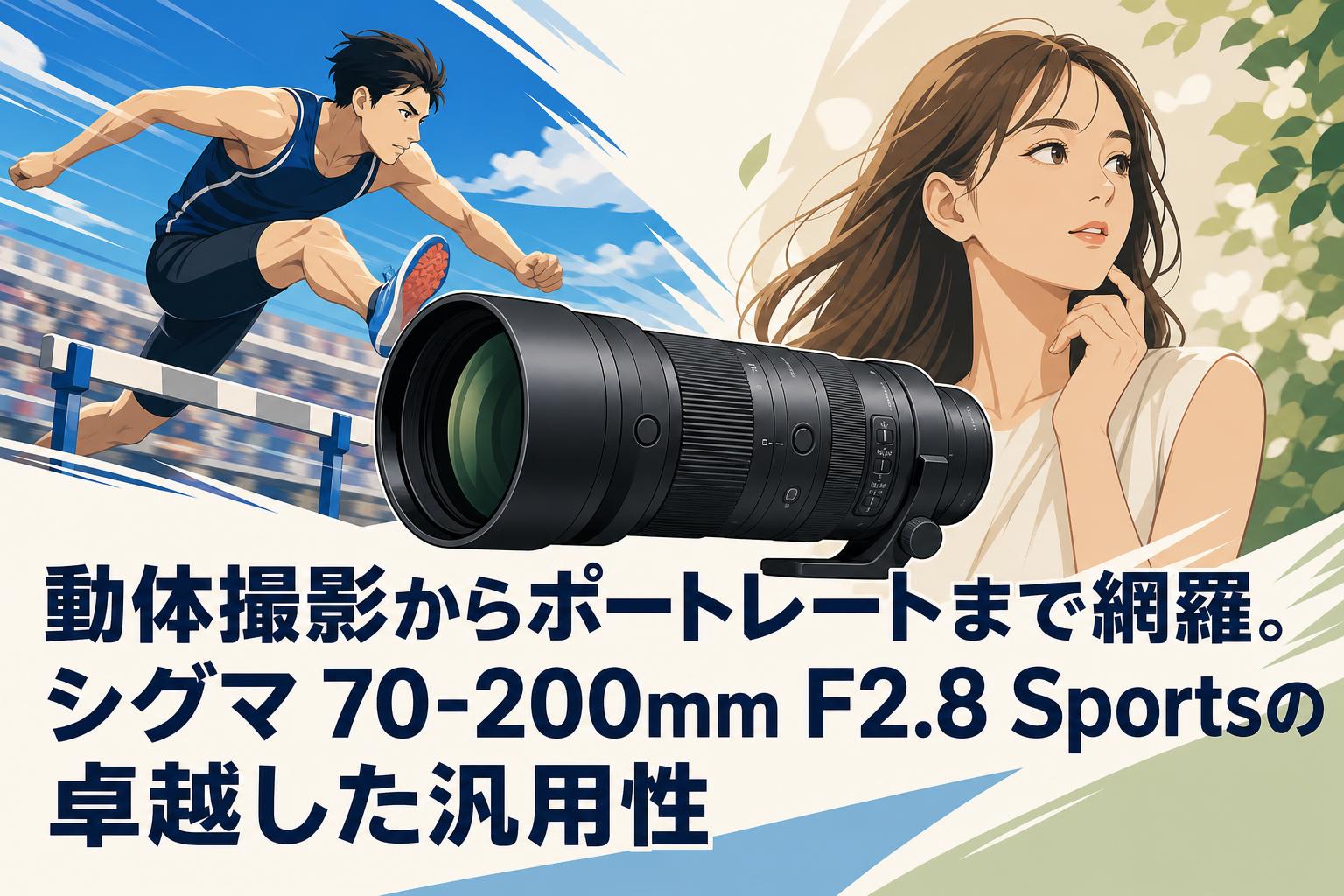 動体撮影からポートレートまで網羅。シグマ 70-200mm F2.8 Sportsの