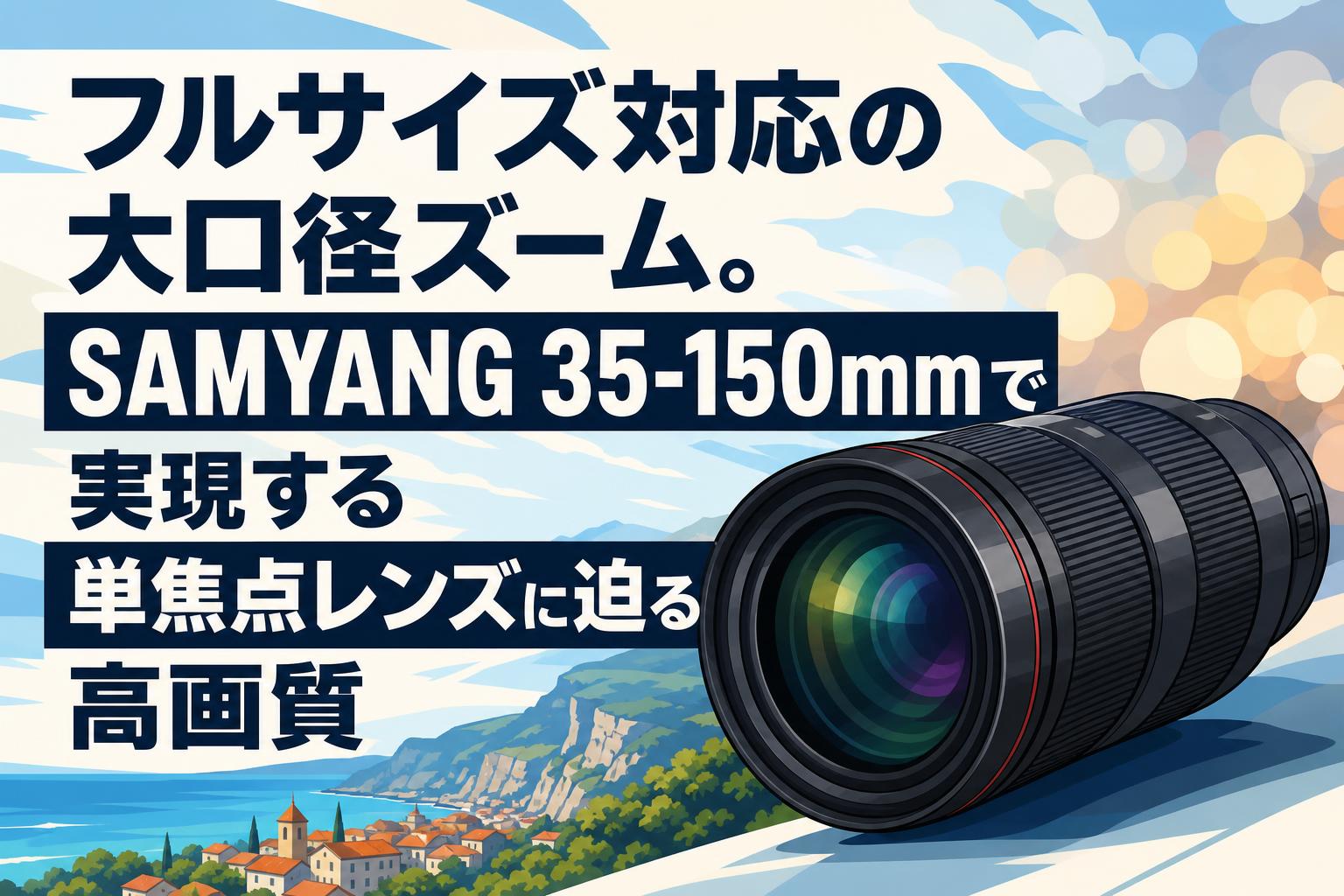 フルサイズ対応の大口径ズーム。SAMYANG 35-150mmで実現する単焦点
