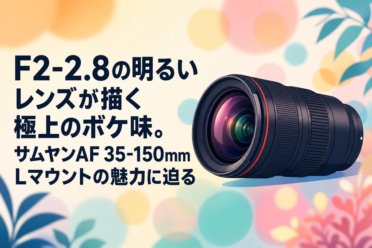 F2-2.8の明るいレンズが描く極上のボケ味。サムヤンAF 35-150mm L