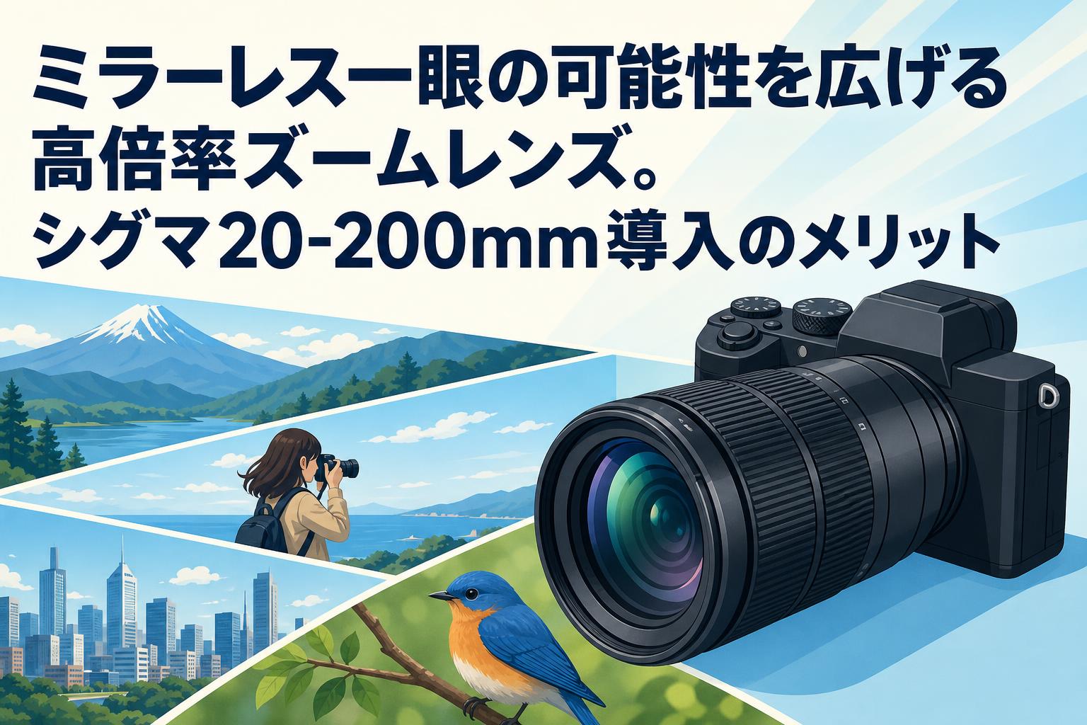 ミラーレス一眼の可能性を広げる高倍率ズームレンズ。シグマ20-200mm