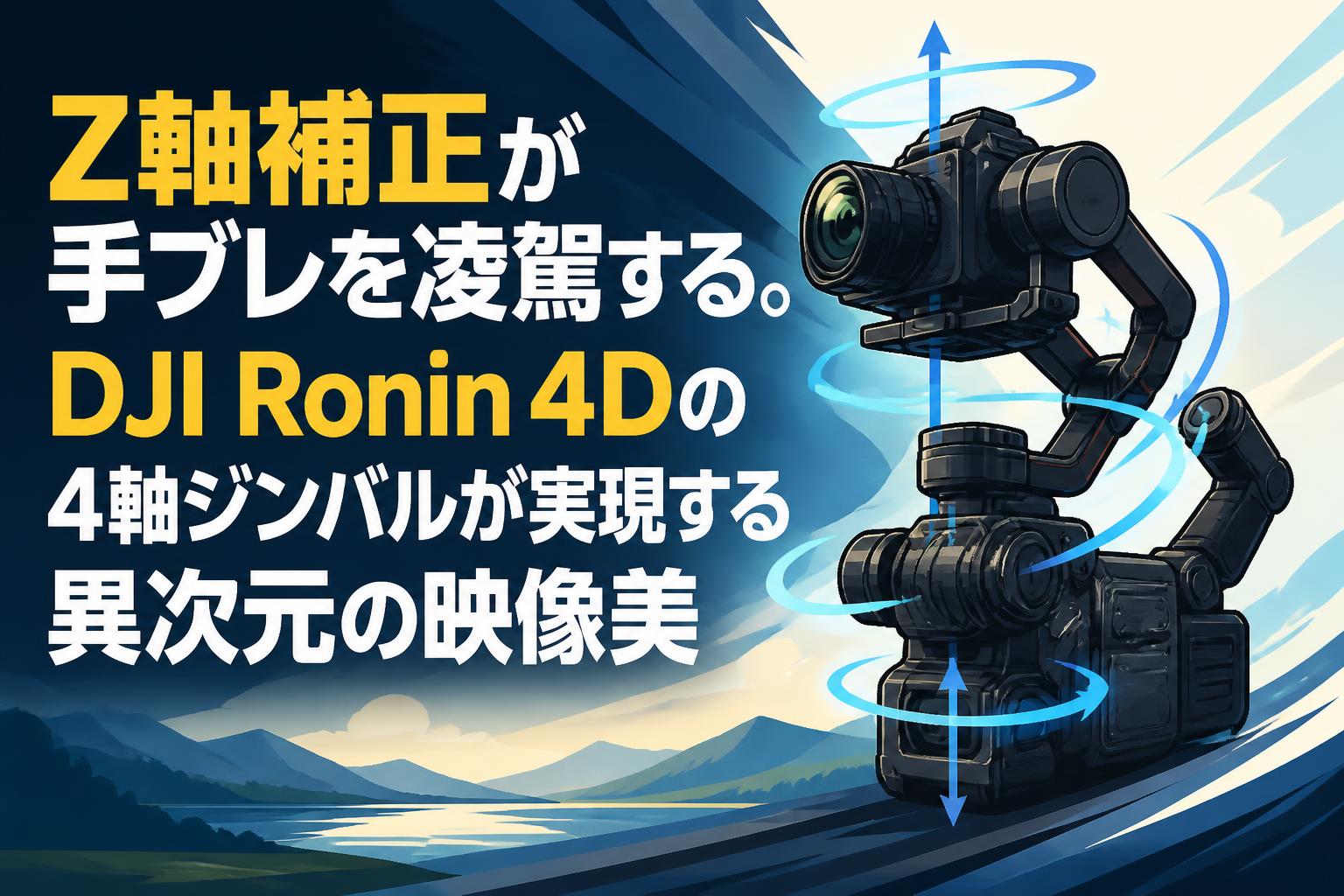 DJI ジンバル 手ブレ補正機能 Z軸補正が手ブレを凌駕する。DJI Ronin 4Dの4軸ジンバルが実現する異