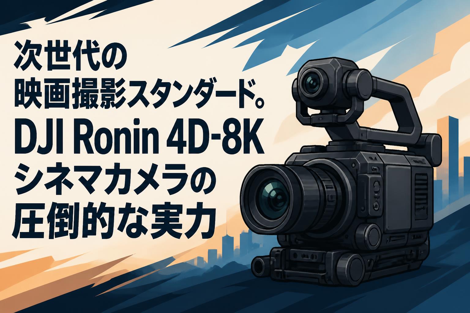 次世代の映画撮影スタンダード。DJI Ronin 4D-8Kシネマカメラの圧倒的