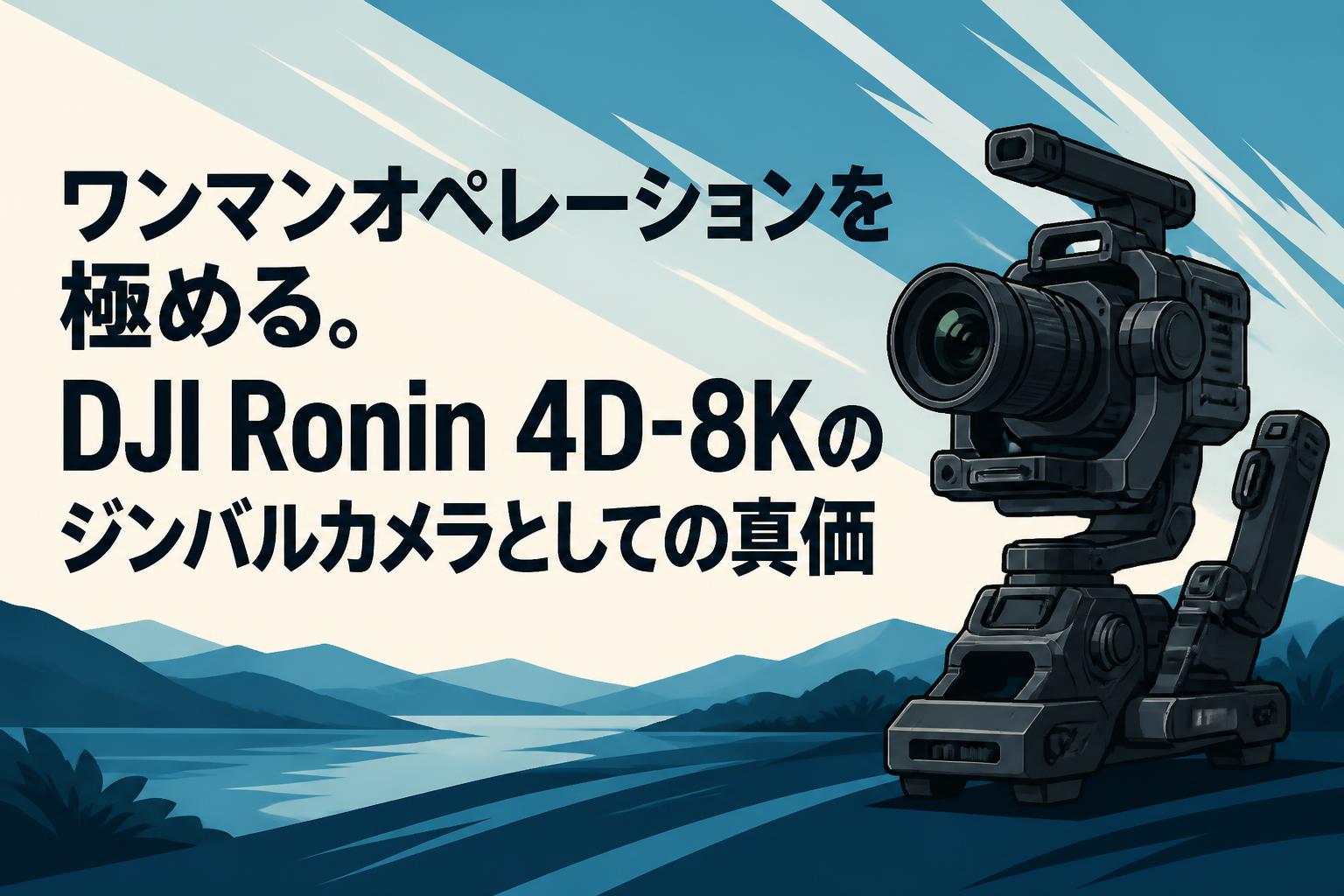 ワンマンオペレーションを極める。DJI Ronin 4D-8Kのジンバルカメラ