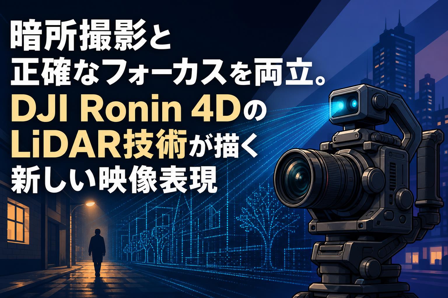 暗所撮影と正確なフォーカスを両立。DJI Ronin 4DのLiDAR技術が描く