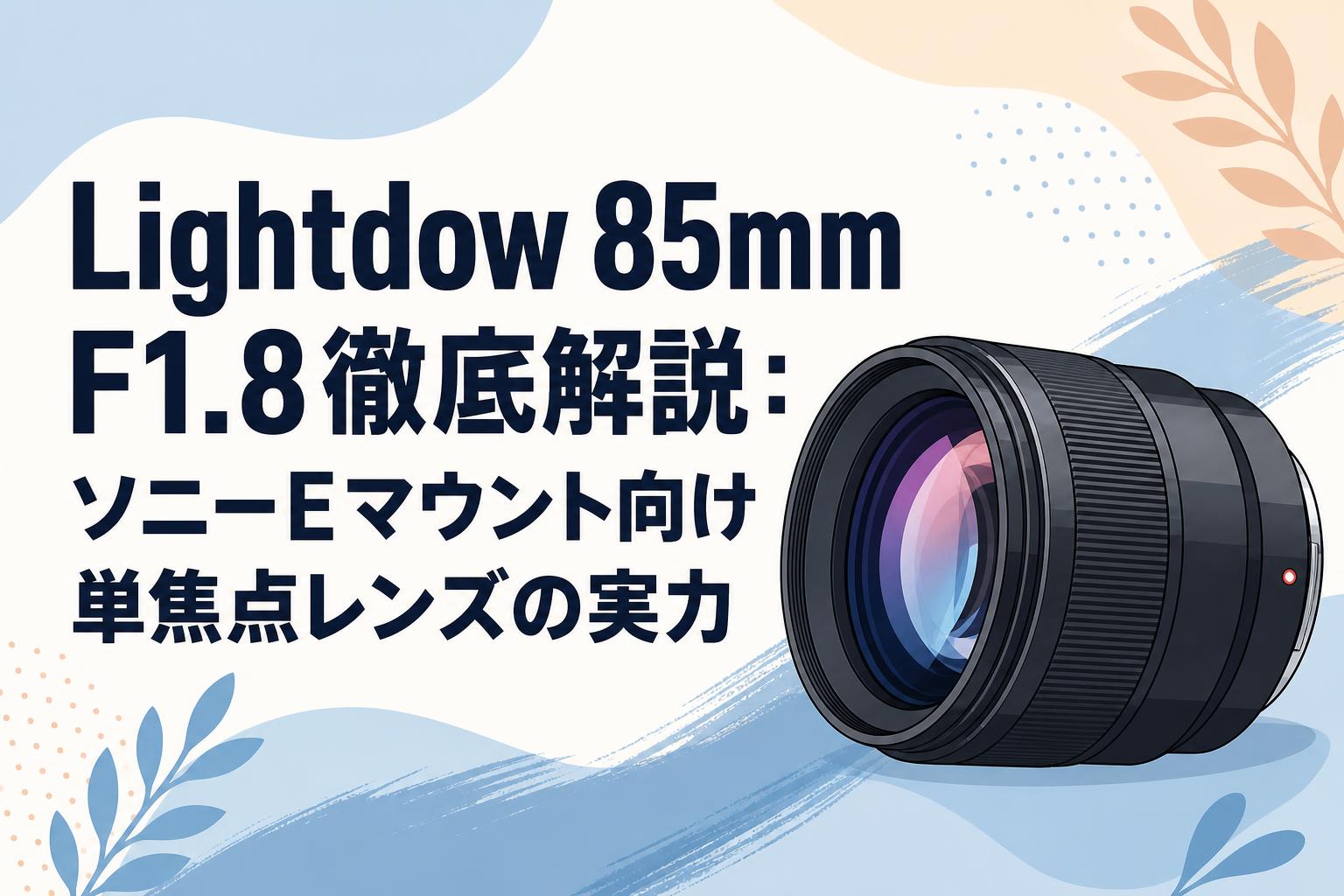 Lightdow 85mm F1.8徹底解説：ソニーEマウント向け単焦点レンズの実力