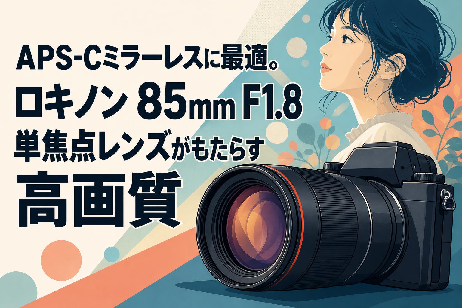 APS-Cミラーレスに最適。ロキノン 85mm F1.8 単焦点レンズがもたらす高