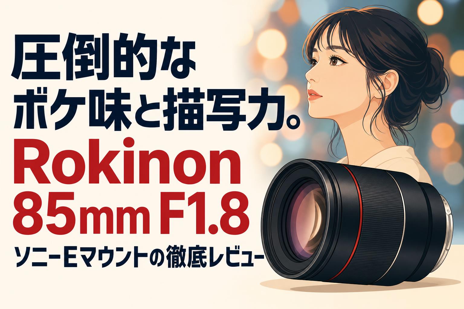 圧倒的なボケ味と描写力。Rokinon 85mm F1.8 ソニーEマウントの徹底