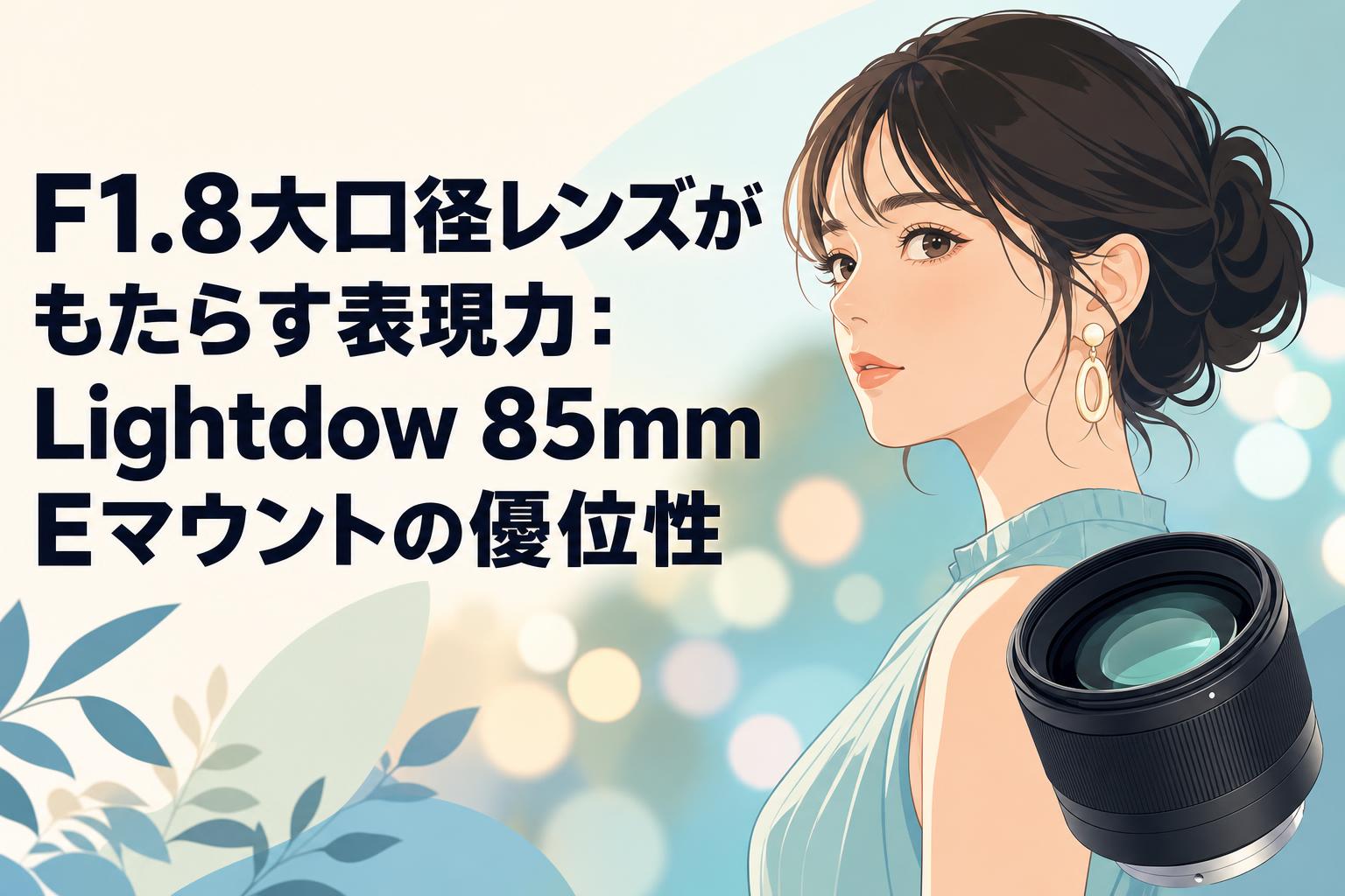 F1.8大口径レンズがもたらす表現力：Lightdow 85mm Eマウントの優位性